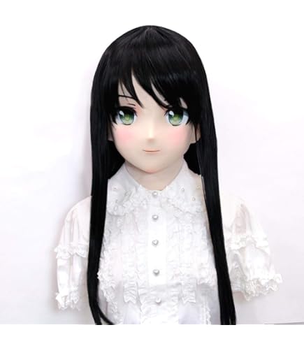 着ぐるみマスク　素体　塗装済み　メイク済み Yahoo!オークション - 【即納・目3パターン】美少女着ぐるみマスク